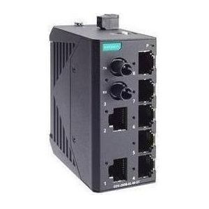 Moxa EDS-2008-EL-M-ST-T - Onbeheerde Fast Ethernet-switch met 7 10/100BaseT(X)-poorten, Netwerkschakelaar