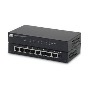 KTI Networks 8 x 10/100/1000 Mbps poort unmanaged Gigabit swith KGS-SOHO 8 SWITCH (8 ports), Netwerkschakelaar