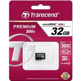 Transcend - microSDHC-kaart - 32 GB - Zwart - U1