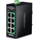 Trendnet - TI-PELC80 - Netwerkschakelaar - Zwart - 8x 10/100Mbps-PoE+-poorten, IP30, -40 °C tot 75 °C