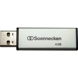 Soennecken USB-Stick 71616 2.0 4GB zwart/zilver (4 GB, USB-A), USB-stick, Grijs