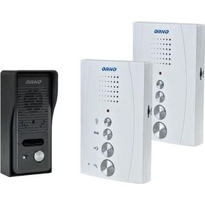 Orno - Zestaw Domofonowy - Intercom - Wit - 2 Uniphones en Deurspreker