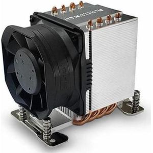 Dynatron - A55 - CPU-torenkoeler - Zwart, Grijs - Dual-tower ontwerp, 80 mm ventilator, 8000 tpm