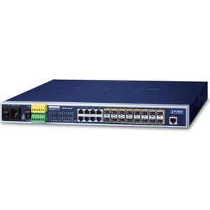 PLANET - MGSW-24160F - 16-Port 100/1000BASE-X SFP + 8-Port L2 Managed Switch