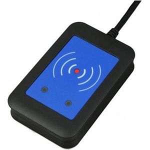 Elatec RFID-lezer TWN4 Multi 125kHz incl. inklikbare houder en zelfklevende pads, zwart (USB), Geheugenkaartlezer, Zwart