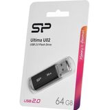 Silicon Power - Ultima U02 - USB-stick - 64GB - USB 2.0 - Zwart