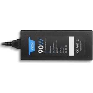 Nox - Xtreme - Laptopvoedingsadapter - Universeel - 90W - Lichtgewicht