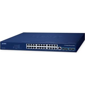 Planet - GS-6311-24T4X - Beheerde Ethernet-switch - Blauw - 24-poorts