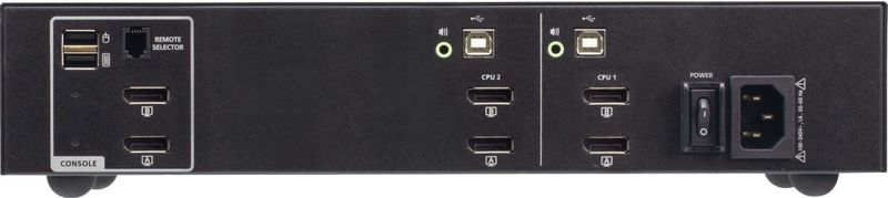 Aten CS1142DP4-AT-G 2-Port USB - DP Dual Display Secure KVM Switc, KVM schakelaars, Zwart
