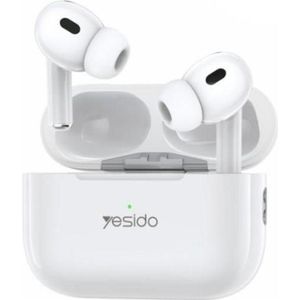 Yesido - Draadloze oordopjes (BT16) - Bluetooth V5.1, In-ear ontwerp, 300mAh, Lightning - Wit (4 h, Draadloze), Koptelefoon, Wit