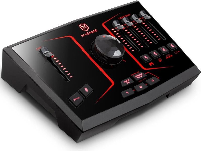 M-GAME - Solo USB Audio Interface Mixer - Voor Streaming en Gaming - Met XLR Microfoon Ingang en RGB Verlichting