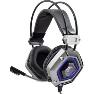 White Shark LION PC Gaming Headset - 50mm Drivers - LED - Silver