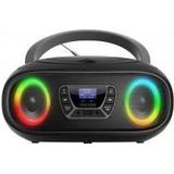 Denver - TDB212 - Draagbare DAB Radio CD Speler - Grijs - Bluetooth - LED Lichteffecten