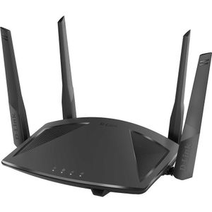 D-Link - DIR-X1860 - Router - Zwart - Wi-Fi 6, 1,8 Gbit/s, 4 Gigabit LAN-poorten