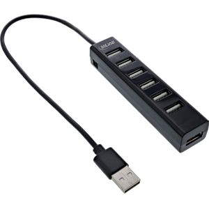 Inline - 33293D - Docking Station - Zwart - Kunststof - 7 USB 2.0 Poorten