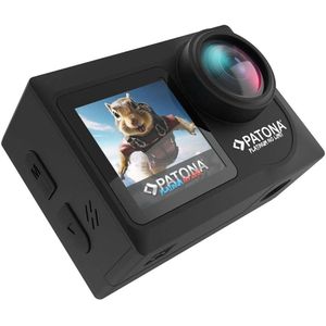 Patona BIG SET Action Cam Life SL4 5K 120fps 64mp EIS 120° 6G Akkus+Dualladegerät+64GB Karte+Zubehör (60p, WiFi), Action Cam, Zwart