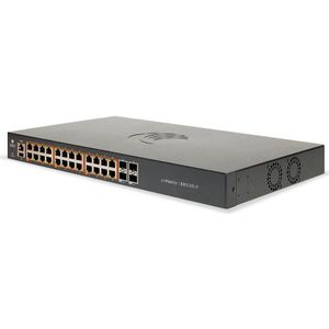 Cambium Networks cnMatrix EX1028-P Intelligent Ethernet PoE+ - Switch - Glasvezel (FO) (24 ports), Netwerkschakelaar, Zwart