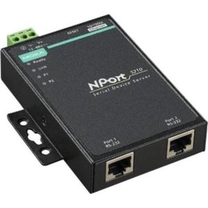 Moxa 2-Port-RS-232-Geräteserver, 0 bis 55C Betriebstemperatur ohne Adapter, Printer server