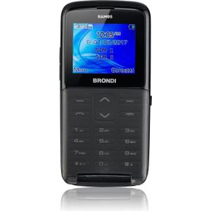 Brondi Ramos 4,5 cm (1,77') Zwarte basic mobiele telefoon (1.77", 1.30 Mpx), Sleutel mobiele telefoon, Zwart