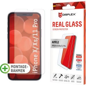 Displex Echt glas, 2D gepantserd glas (1 Stuk, iPhone 11 Pro), Smartphone beschermfolie, Transparant