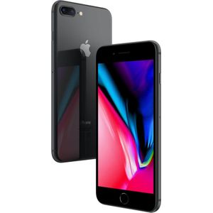 Re!commerce iPhone 8 Plus (64 GB, Siderisch grijs, 5.50"", 12 Mpx, Enkele SIM, A / Als nieuw), Tweedehands mobiele telefoons, Grijs, Zwart