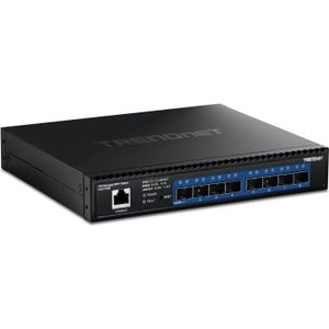 Trendnet - TL2-F7080 - Netwerkschakelaar - Zwart - 8-Poorts 10G Layer 2 Beheerd