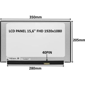 SIL LCD PANEEL 15,6" FHD 0PIN MATNÃ IPS / BEZ ÃšCHYTÅ, Onderdelen voor notebooks