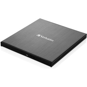 Verbatim Slimline (Blu-ray brander, DVD-brander, DVD-station, CD-station, Blu-ray schijf, CD-brander), Optische drive, Zwart