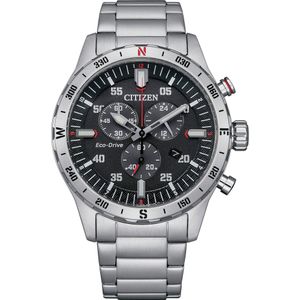 Citizen, Horloge, Eco-Drive chronograaf AT2520-89E -rannekello, Zilver, (Chronograaf, 43 mm)