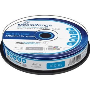MediaRange MediaRang BD-R 6x Dual Layer 50GB 10-pck. (10 x), Optische gegevensdrager