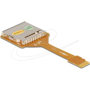 Delock Adapter Micro SD/Trans Flash > SD Kaart (Micro USB), Geheugenkaartlezer, Bruin