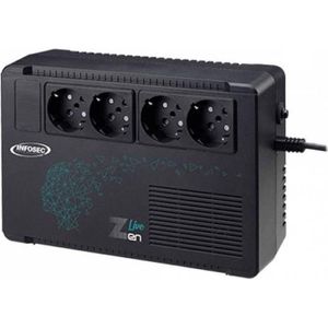 Infosec Zen Live 650 (0.65 VA, 390 W, Lijninteractief UPS), UPS