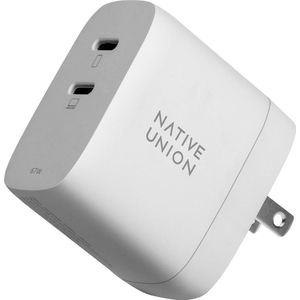 Native Union Snelle GaN-lader PD 67W (67 W, Stroomvoorziening), USB-lader, Wit