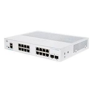 Cisco CBS250 SMART 16-POORTS GE 2X1G SFP GEREVISEERD MSD (18 ports), Netwerkschakelaar, Zilver