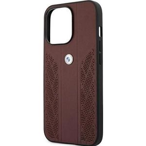 BMW Curve Geperforeerd Etui (iPhone 13 Pro), Smartphonehoes, Rood