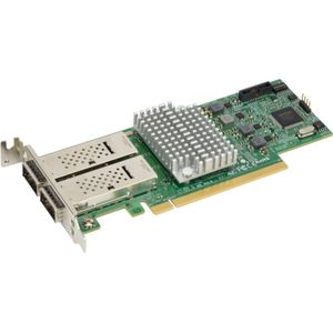 Supermicro AOC-S100G-M2C-O interfacekaart/-adapter Ingebouwd (PCI Express 3.0), Netwerkkaarten, Groen