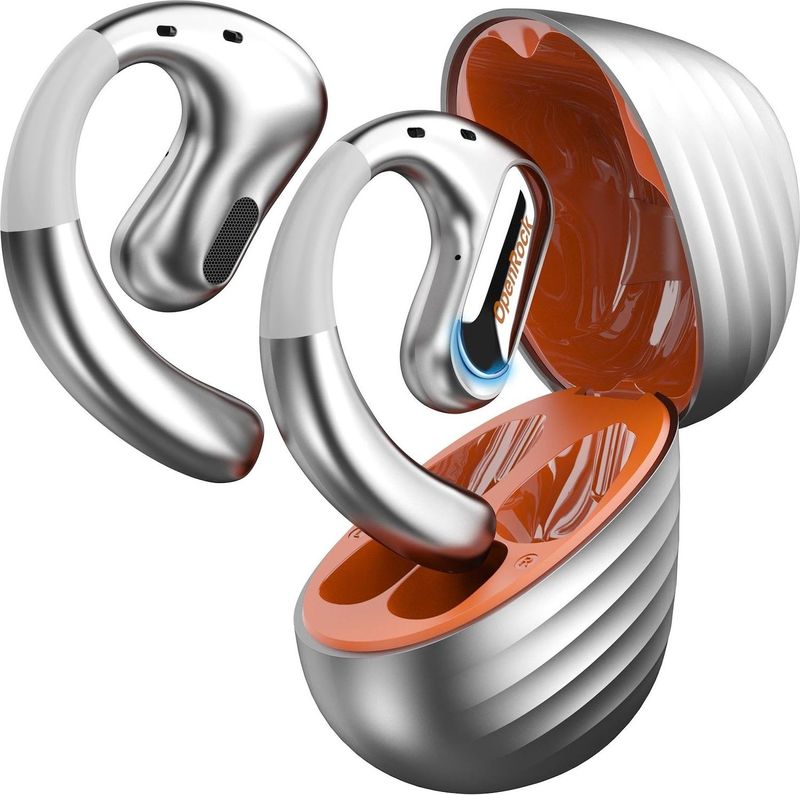OneOdio OpenRock Pro (ANC, 19 h, Draadloze), Koptelefoon, Zilver