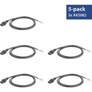 ACT Netsnoer C13 IEC Lock - open einde zwart 3 m, PC979, 5-pak (3 m), Stroomkabel