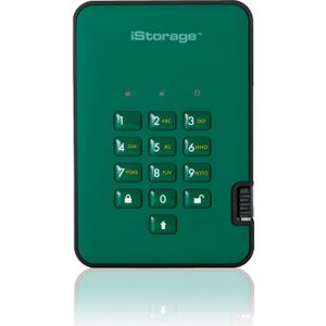 iStorage diskAshur² - 512 GB SSD - extern (draagbaar) (0.51 TB), Externe SSD, Groen