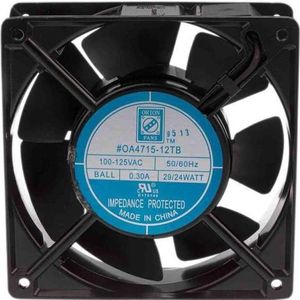 RS PRO Ventilator 120x120x38mm 120VAC 20W 178m³/h (120 mm), PC ventilator