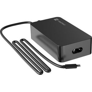 Genesis ZASILACZ ŁADOWARKA NATEC GRAYLING USB-C 65W DO LAPTOPÓW, TABLETÓW, TELEFONÓW (65 W), Voeding voor notebooks, Zwart