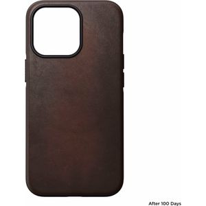 Nomad Rustiek geval (iPhone 13 Pro), Smartphonehoes, Bruin
