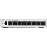 Cisco - Catalyst 1200-8T-D - Smart Switch - Zwart - 8 Poorten GE - Desktop