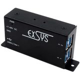 Exsys - EX-1181HMS - USB 3.2 HUB - Zwart - Met 4-poorts Gen1