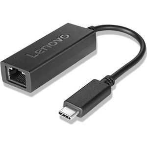 Lenovo USB-C naar LAN adapter (USB-C, RJ45 Gigabit Ethernet (1x)), Netwerkadapter, Zwart