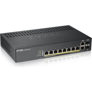 Zyxel Nevel GS1920-8HPv2 (10 ports), Netwerkschakelaar, Zwart