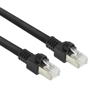 ACT Black 1.5 meters S/FTPCat.7 Rohkabel PUR flex patch cable snagless with RJ45 connectors (CAT6A co... (S/FTP, CAT7, 1.50 m), Netwerkkabel