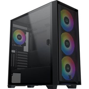 Xigmatek Boitier Moyen Tour E-ATX Anubis Pro 4FX RGB met panneau vitré (Nee) (ATX, mATX, Mini-ITX), PC-behuizing, Wit