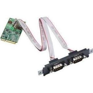 Moxa CP-132N-T - Seriële Mini PCI Express-kaart met 2 RS-422485-aansluitingen, Controlekaart