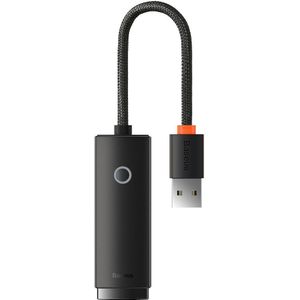 Baseus - Lite - Adapter USB Type A - RJ45 LAN - 100Mbps - Zwart